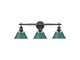 Golden - 3306-BA3 BLK-GN - Three Light Vanity - Orwell - Matte Black