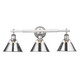 Golden - 3306-BA3 CH-CH - Three Light Bath Vanity - Orwell - Chrome