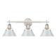Golden - 3306-BA3 PW-DB - Three Light Bath Vanity - Orwell - Pewter