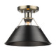 Orwell One Light Flush Mount (3306-FM AB-BLK)