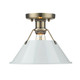 Golden - 3306-FM AB-DB - One Light Flush Mount - Orwell - Aged Brass