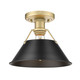 Orwell One Light Flush Mount (3306-FM BCB-BLK)