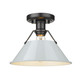 Orwell One Light Flush Mount (3306-FM BLK-DB)