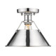Golden - 3306-FM CH-CH - One Light Flush Mount - Orwell - Chrome
