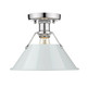 Golden - 3306-FM CH-DB - One Light Flush Mount - Orwell - Chrome