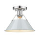Orwell One Light Flush Mount (3306-FM CH-DB)