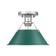 Golden - 3306-FM CH-GN - One Light Flush Mount - Orwell - Chrome