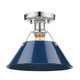 Orwell One Light Flush Mount (3306-FM CH-NVY)