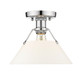Golden - 3306-FM CH-OP - One Light Flush Mount - Orwell - Chrome