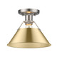 Orwell One Light Flush Mount (3306-FM PW-BCB)
