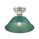 Orwell One Light Flush Mount (3306-FM PW-GN)