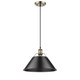 Orwell One Light Pendant (3306-L AB-BLK)