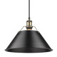 Orwell One Light Pendant (3306-L AB-BLK)