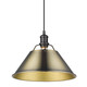 Orwell One Light Pendant (3306-L BLK-AB)