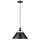 Golden - 3306-L BLK-BLK - One Light Pendant - Orwell - Matte Black