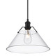 Orwell One Light Pendant (3306-L BLK-CLR)