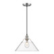 Golden - 3306-L PW-CLR - One Light Pendant - Orwell - Pewter
