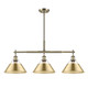 Golden - 3306-LP AB-BCB - Three Light Linear Pendant - Orwell - Aged Brass