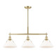 Golden - 3306-LP BCB-OP - Three Light Linear Pendant - Orwell - Brushed Champagne Brass