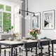 Orwell Three Light Linear Pendant (3306-LP BLK-CLR)