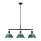 Golden - 3306-LP BLK-GN - Three Light Linear Pendant - Orwell - Matte Black