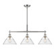 Golden - 3306-LP PW-CLR - Three Light Linear Pendant - Orwell - Pewter