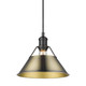 Orwell One Light Pendant (3306-M BLK-AB)