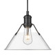 Orwell One Light Pendant (3306-M BLK-CLR)