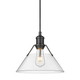 Orwell One Light Pendant (3306-M BLK-CLR)