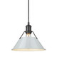 Orwell One Light Pendant (3306-M BLK-DB)