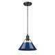 Orwell One Light Pendant (3306-M BLK-NVY)