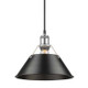 Golden - 3306-M PW-BLK - One Light Pendant - Orwell - Pewter