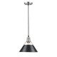 Golden - 3306-M PW-BLK - One Light Pendant - Orwell - Pewter