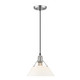 Golden - 3306-M PW-OP - One Light Pendant - Orwell - Pewter