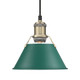 Golden - 3306-S AB-GN - One Light Pendant - Orwell - Aged Brass