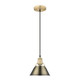Golden - 3306-S BCB-AB - One Light Mini Pendant - Orwell - Brushed Champagne Brass