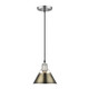 Golden - 3306-S PW-AB - One Light Mini Pendant - Orwell - Pewter