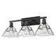Kepler Three Light Bath Vanity (3308-BA3 BLK-WTG)