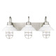 Golden - 3320-BA3 PW-WHT - Three Light Bath Vanity - Lana - Pewter