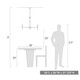 Landon Six Light Chandelier (3509-6 BLK)