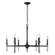 Landon Nine Light Chandelier (3509-9 BLK)