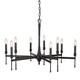 Landon Nine Light Chandelier (3509-9 BLK)