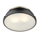 Duncan Two Light Flush Mount (3602-14 AB-BLK)