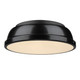 Golden - 3602-14 BLK-BK - Two Light Flush Mount - Duncan - Matte Black