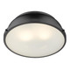 Duncan Two Light Flush Mount (3602-14 BLK-BLK)