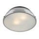 Duncan Two Light Flush Mount (3602-14 BLK-GY)