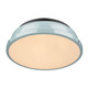 Duncan Two Light Flush Mount (3602-14 BLK-SF)