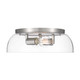 Duncan Two Light Flush Mount (3602-14 PW-CLR)