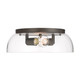 Duncan Two Light Flush Mount (3602-14 RBZ-CLR)
