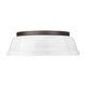 Duncan Two Light Flush Mount (3602-14 RBZ-WH)